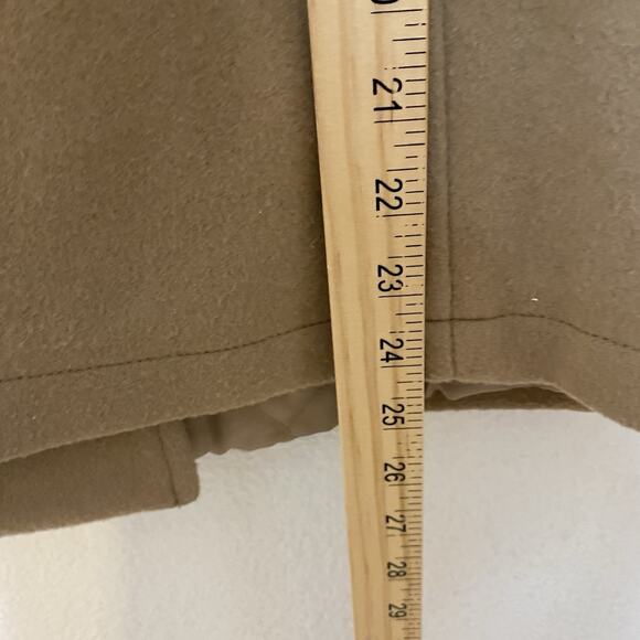 L. L. Bean Womens Classic Lambswool Peacoat - Size 6 Petite In Camel Tan - Picture 9 of 9